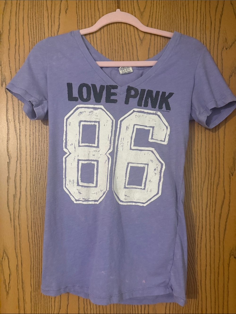 PINK Victoria's Secret Lavender‎ LOVE PINK 86 Short Sleeve Tee